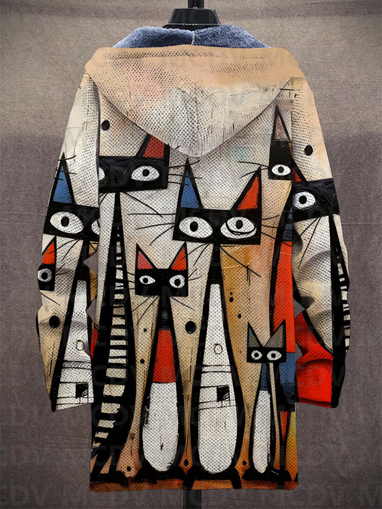 Ruben | Chaqueta con Capucha y Estampado Artístico