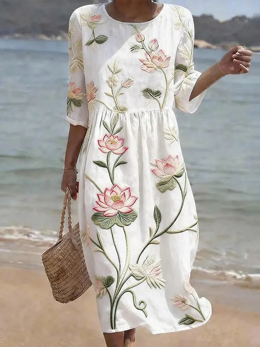 Casa Provincial | Vestido casual de mujer con delicado estampado floral