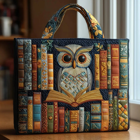 Bolsa Artesanal | Diseño único con búho y libros antiguos