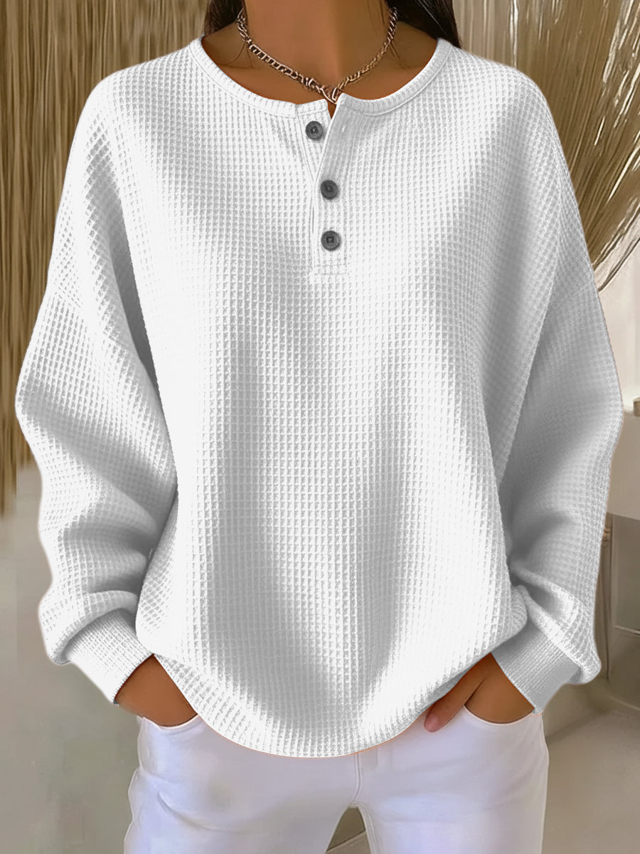 Miranda | Felpa Henley Gofrada