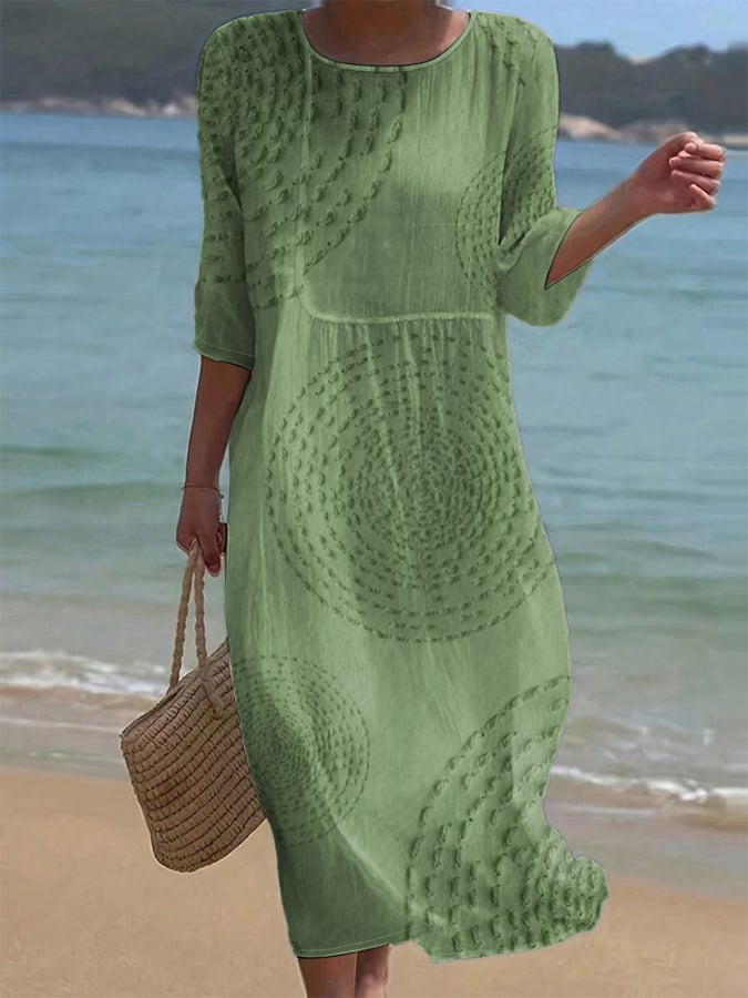 Casa Provincial | Vestido casual de mujer con delicados bordados artesanales