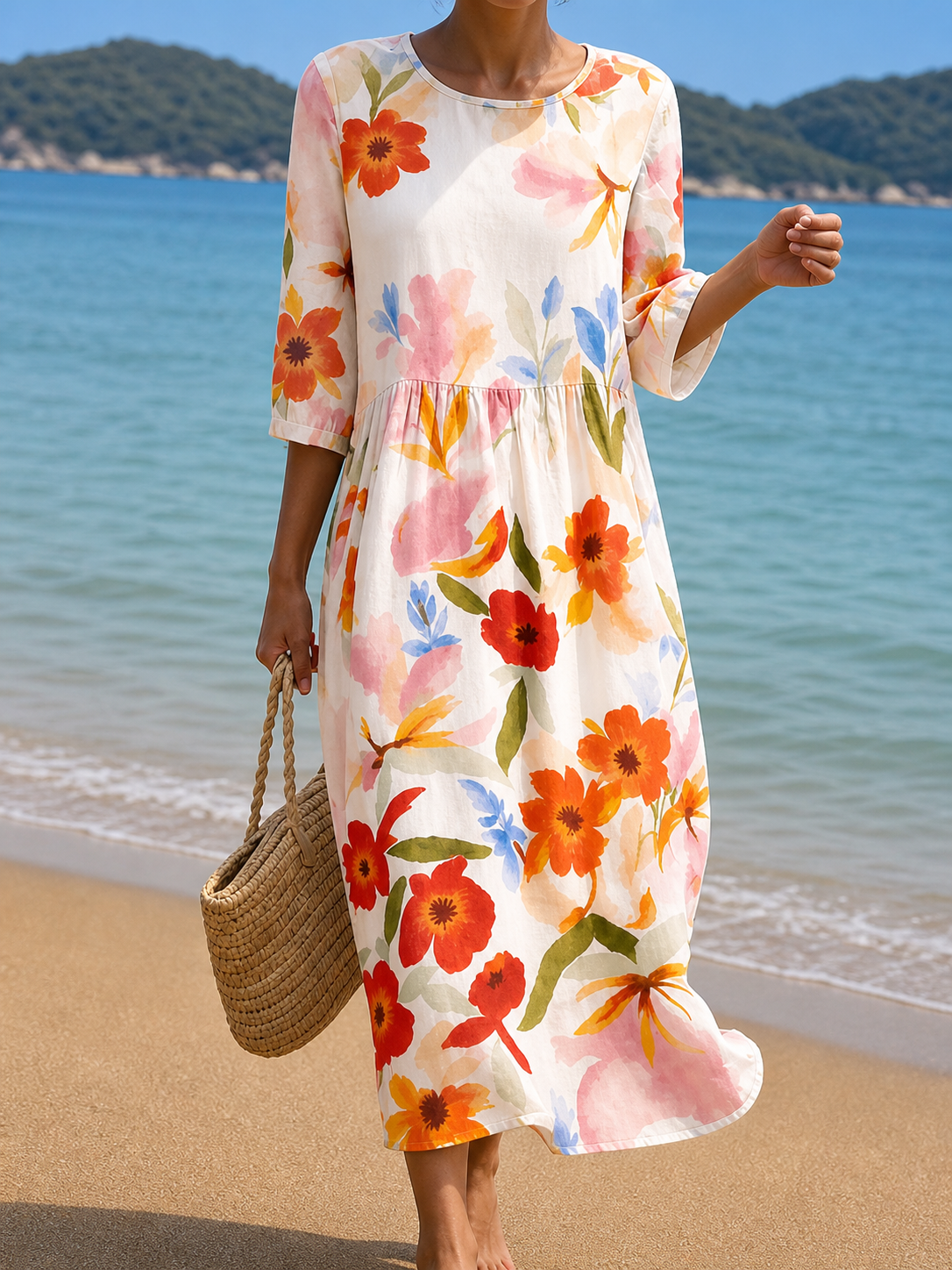 Casa Provincial | Vestido casual de mujer con delicado estampado floral
