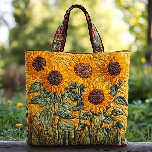 Bolsa Clásica Acolchada | Diseño exclusivo con estampado de girasoles
