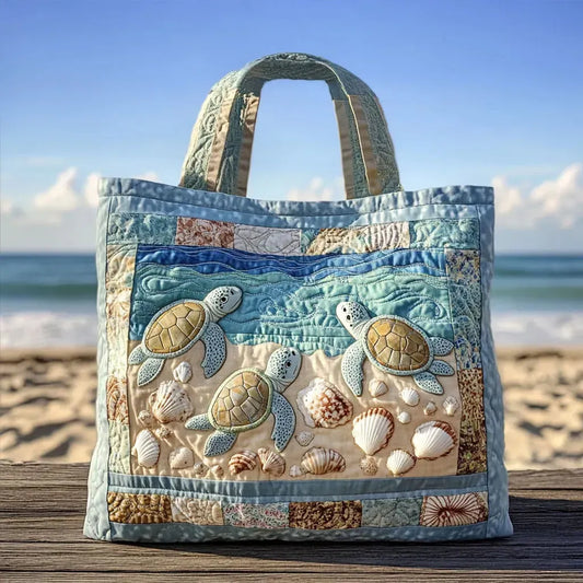 Bolsa Artesanal Acolchada | Diseño ecológico inspirado en tortugas marinas