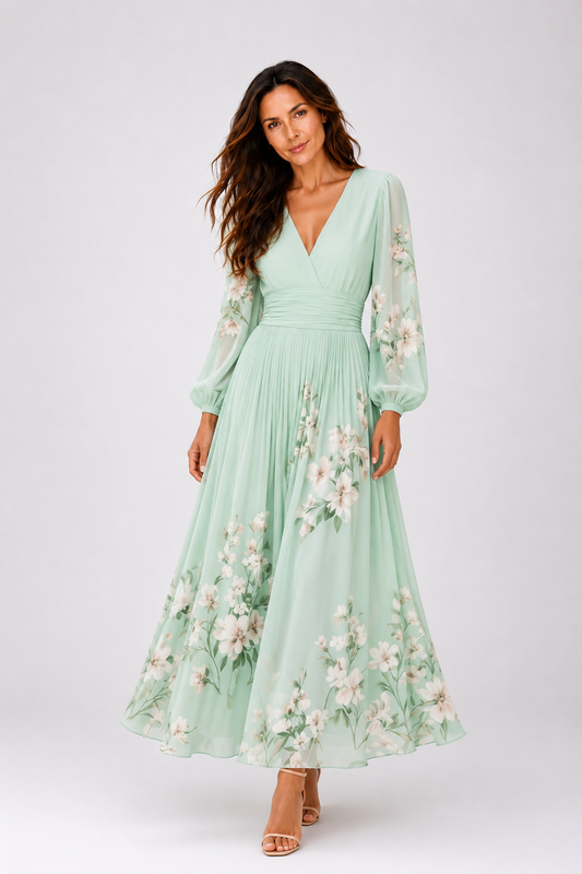 Helena | Vestido midi con estampado floral