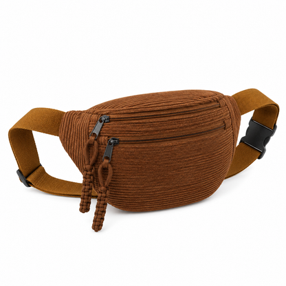 Petra | Bolsa de Hombro de Terciopelo Acanalado