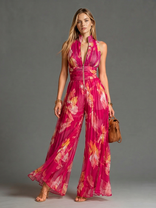 Leila | Mono Floral Fucsia