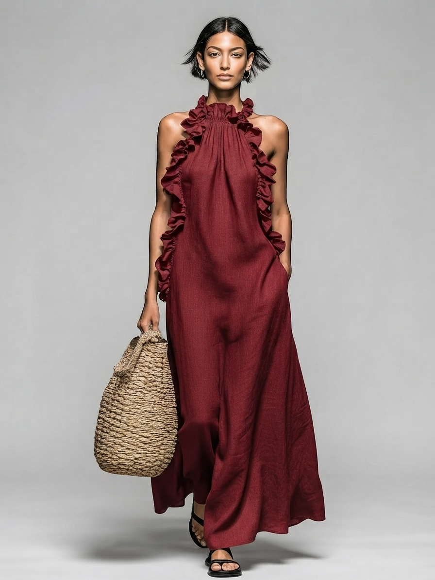 Gran Canaria | Vestido Maxi con Bolsillos