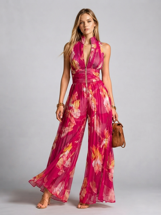 Leila | Mono Floral Fucsia