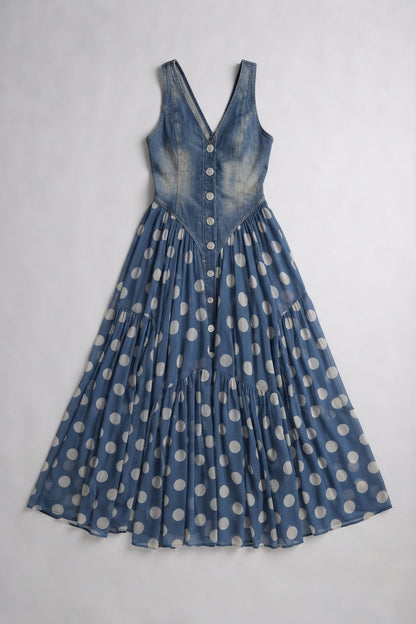 Laura | Vestido Vaquero con Lunares