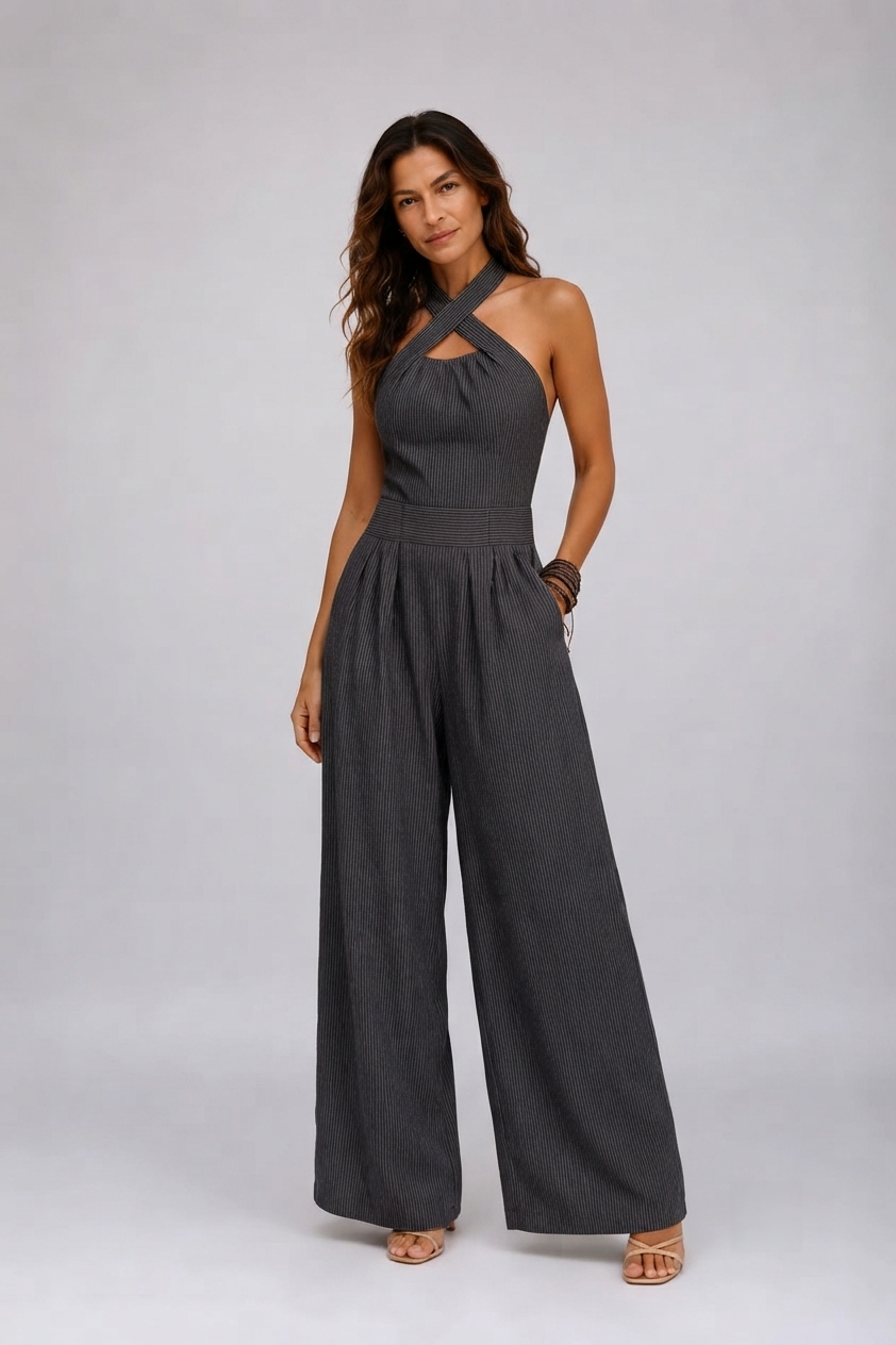 Bianca | Mono elegante con escote cruzado