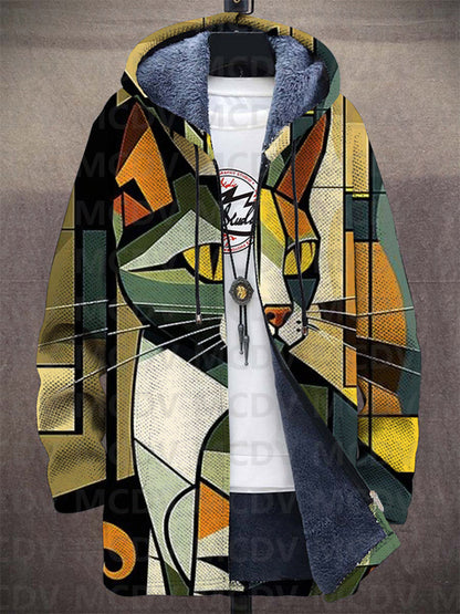 Pietro | Chaqueta con Capucha y Estampado Artístico
