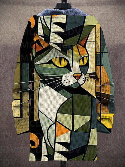 Pietro | Chaqueta con Capucha y Estampado Artístico