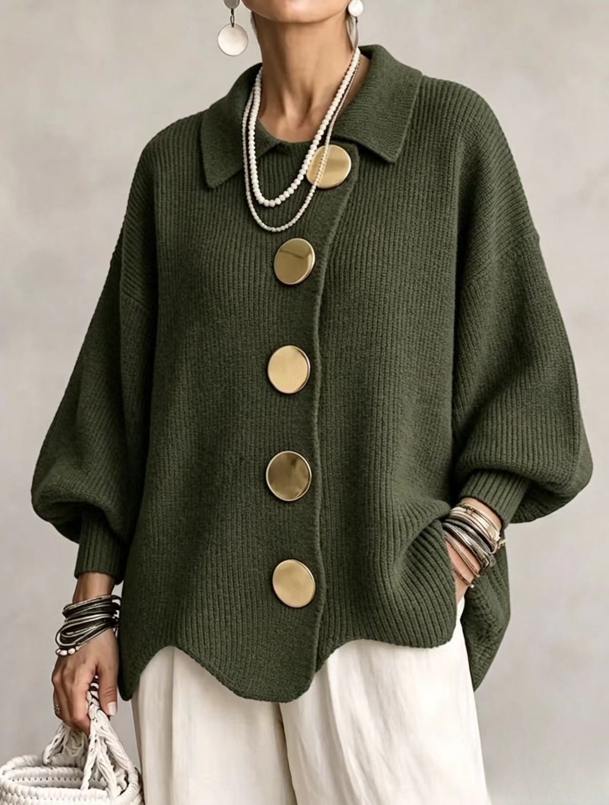Isidora Cárdigan Verde Oliva