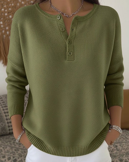 Ernesta | Suéter de Punto con Botones Henley