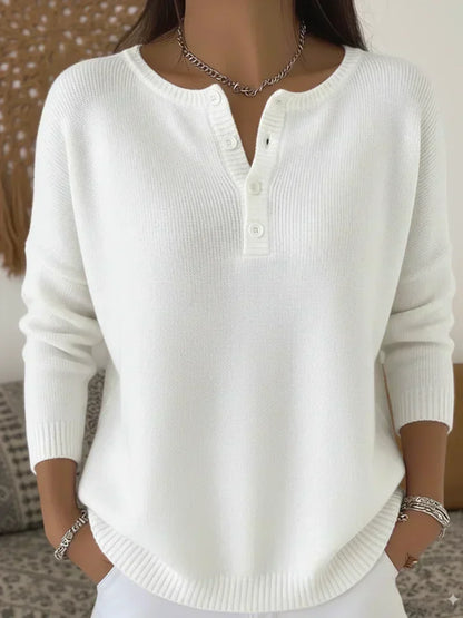 Ernesta | Suéter de Punto con Botones Henley