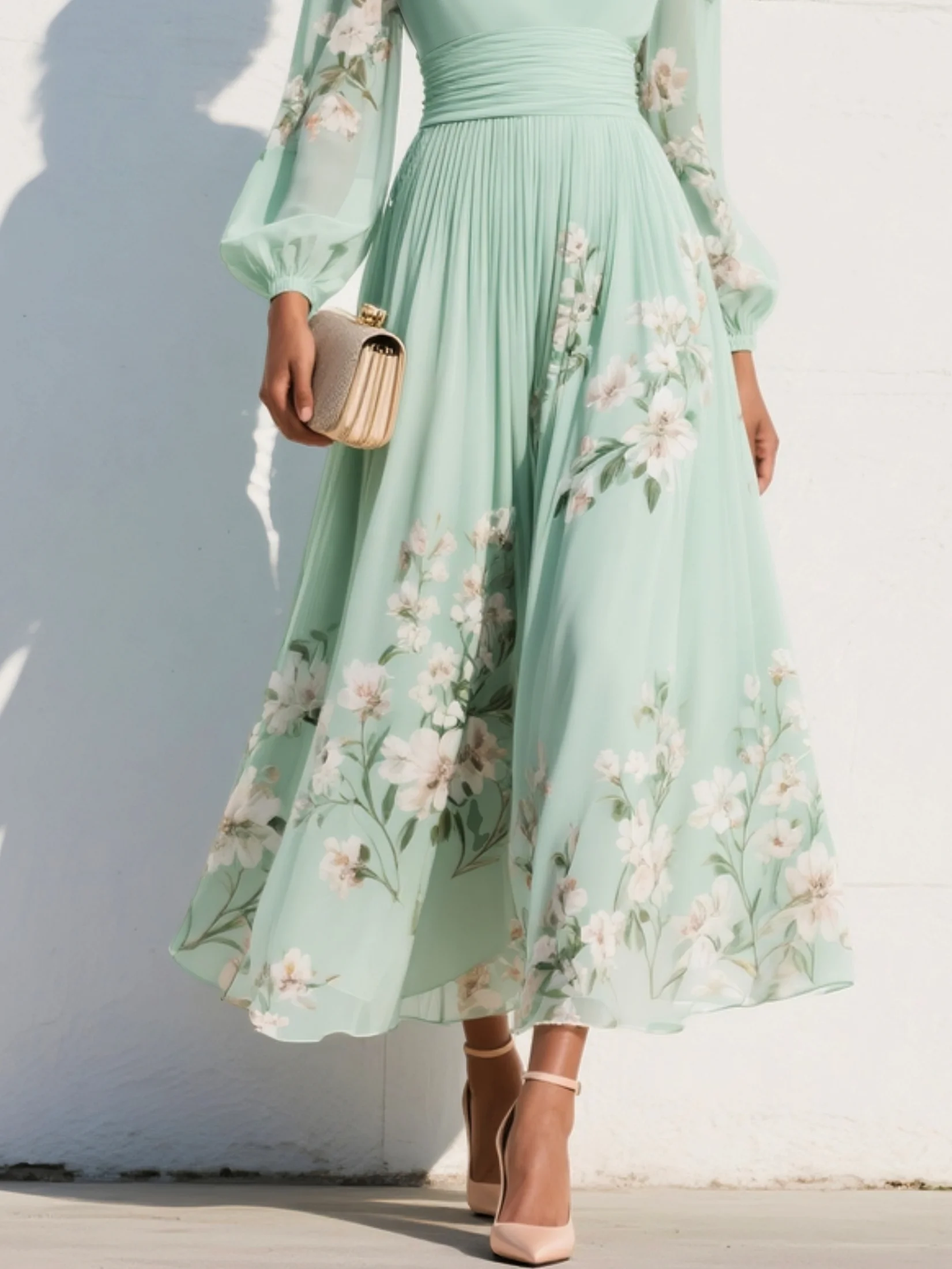 Helena | Vestido midi con estampado floral