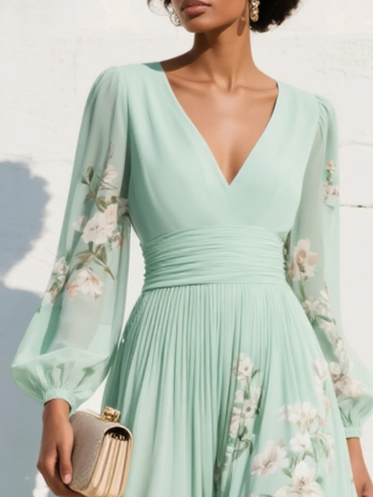 Helena | Vestido midi con estampado floral