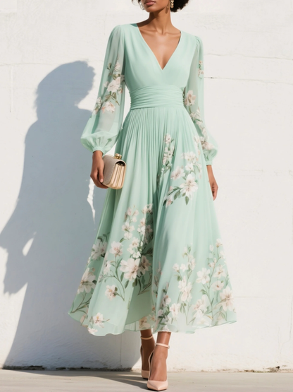 Helena | Vestido midi con estampado floral