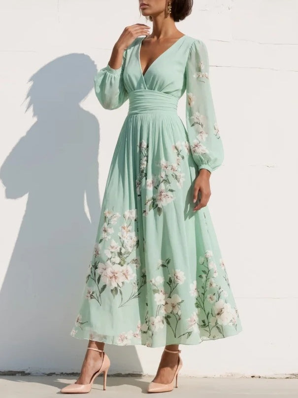 Helena | Vestido midi con estampado floral