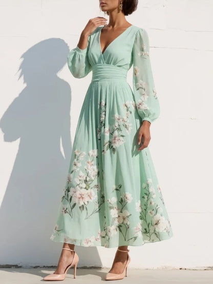 Helena | Vestido midi con estampado floral