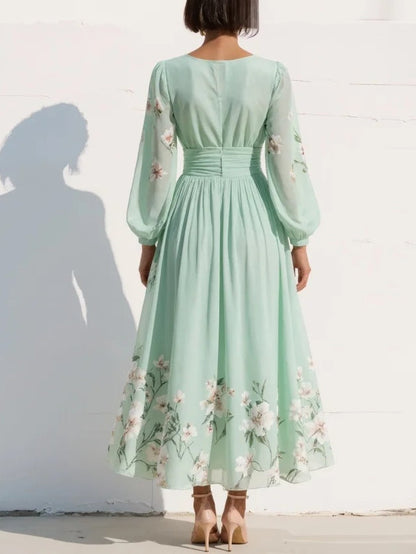 Helena | Vestido midi con estampado floral