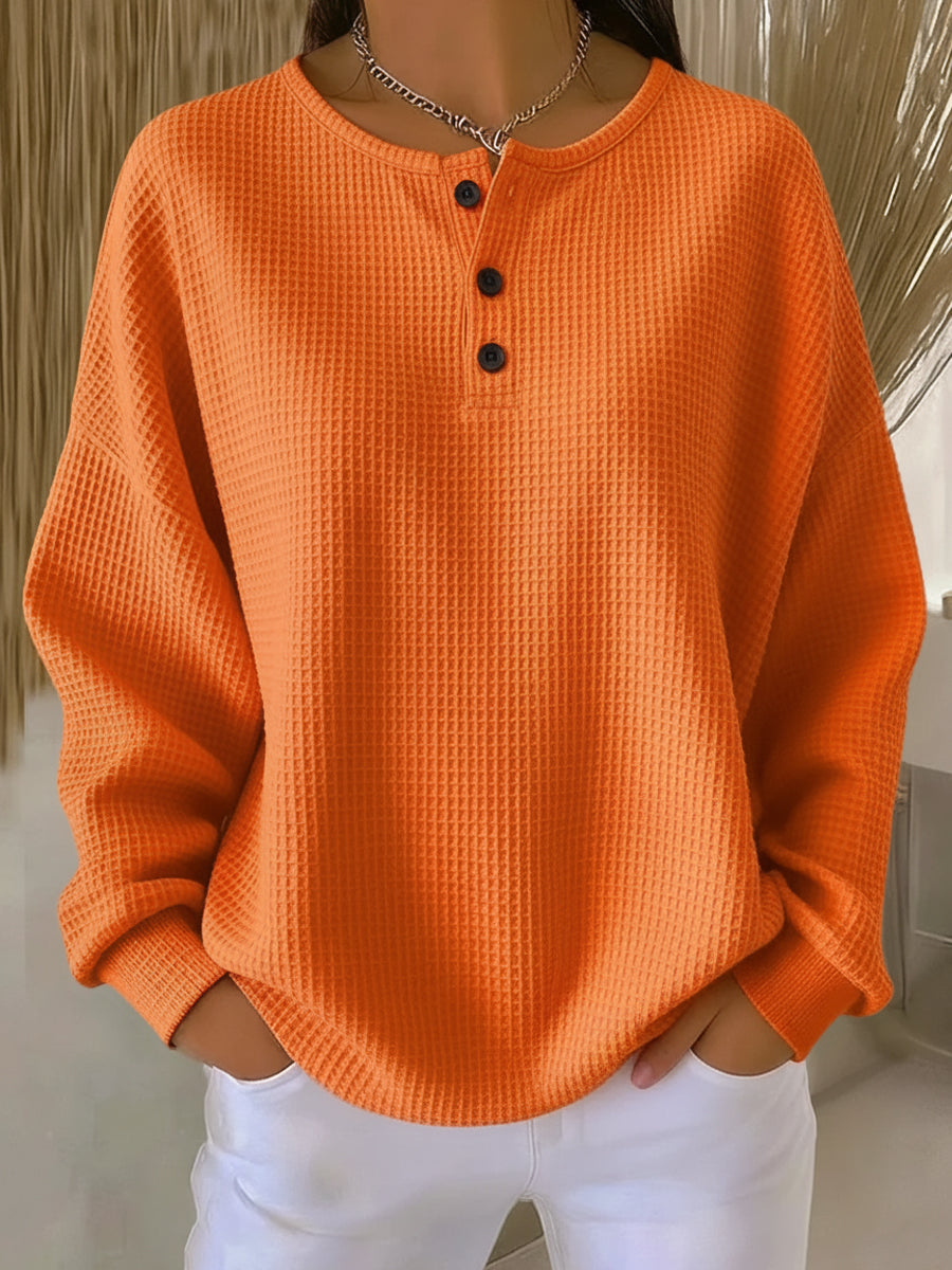 Miranda | Felpa Henley Gofrada