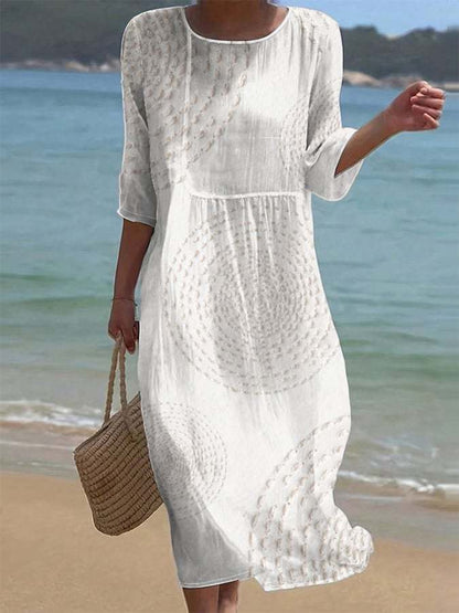Casa Provincial | Vestido casual bordado de mujer con detalles elegantes y sofisticados.