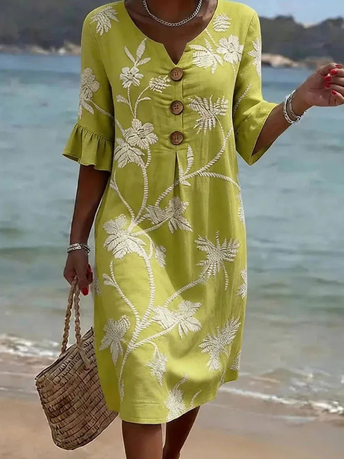 Casa Provincial | Vestido casual de mujer con delicado estampado floral